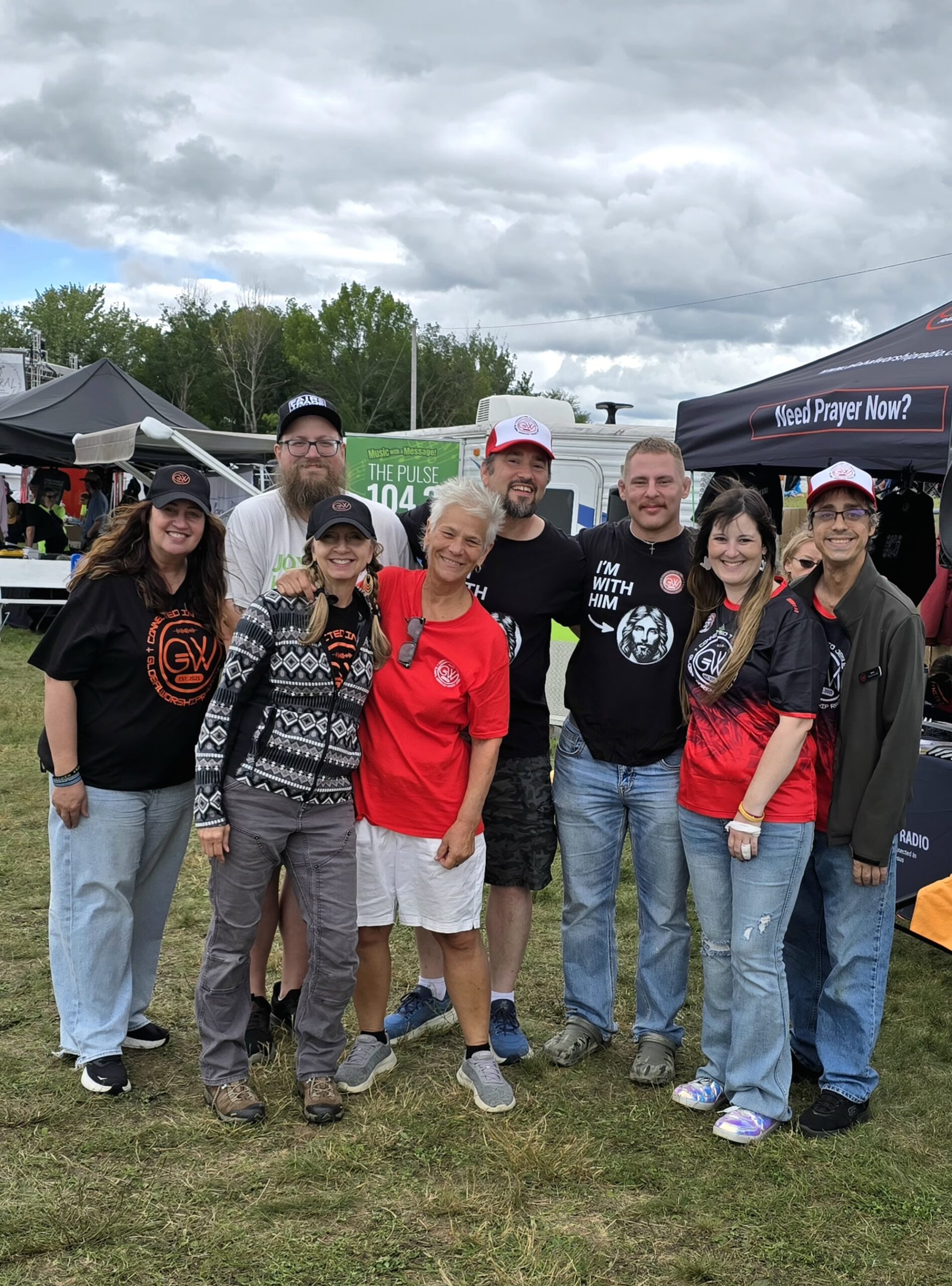 Worship of Jesus at Rural Music Festival
