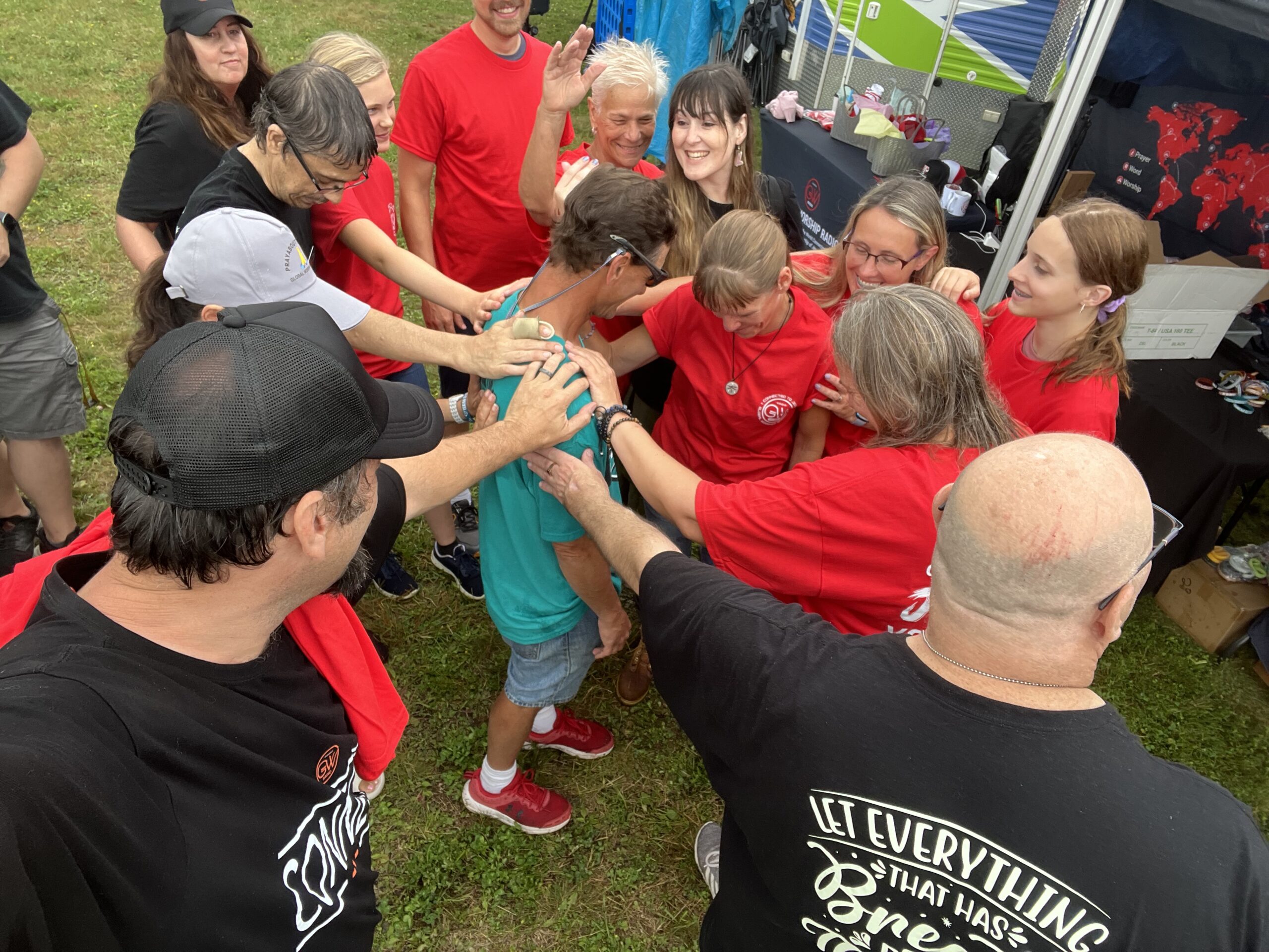 Worship of Jesus at Rural Music Festival